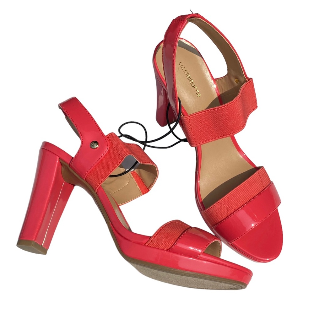 Liz Claiborne Red Block Heel Sandals
